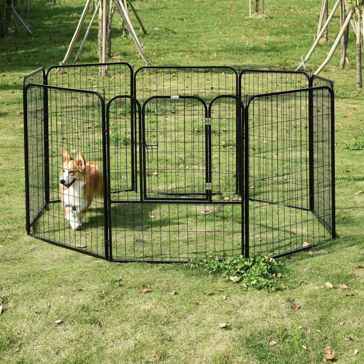 Pawhut Heavy Duty Metal Dog Playpen Puppy Play Pen Rabbit Pig Hutch