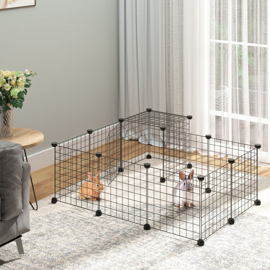 PawHut Pet Playpen, DIY Small Animal Cage Fence, Customizable