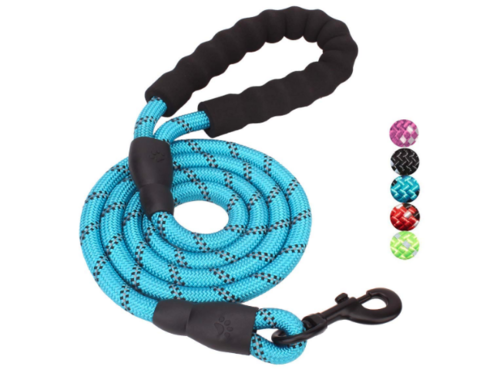 5 FT Leash With Comfortable Padded Handle and Reflective Threads