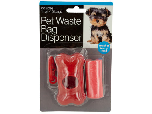 Bulk Buys DI538-24 Pet Waste Bag Dispenser with Bags- 24 Piece -Pack o